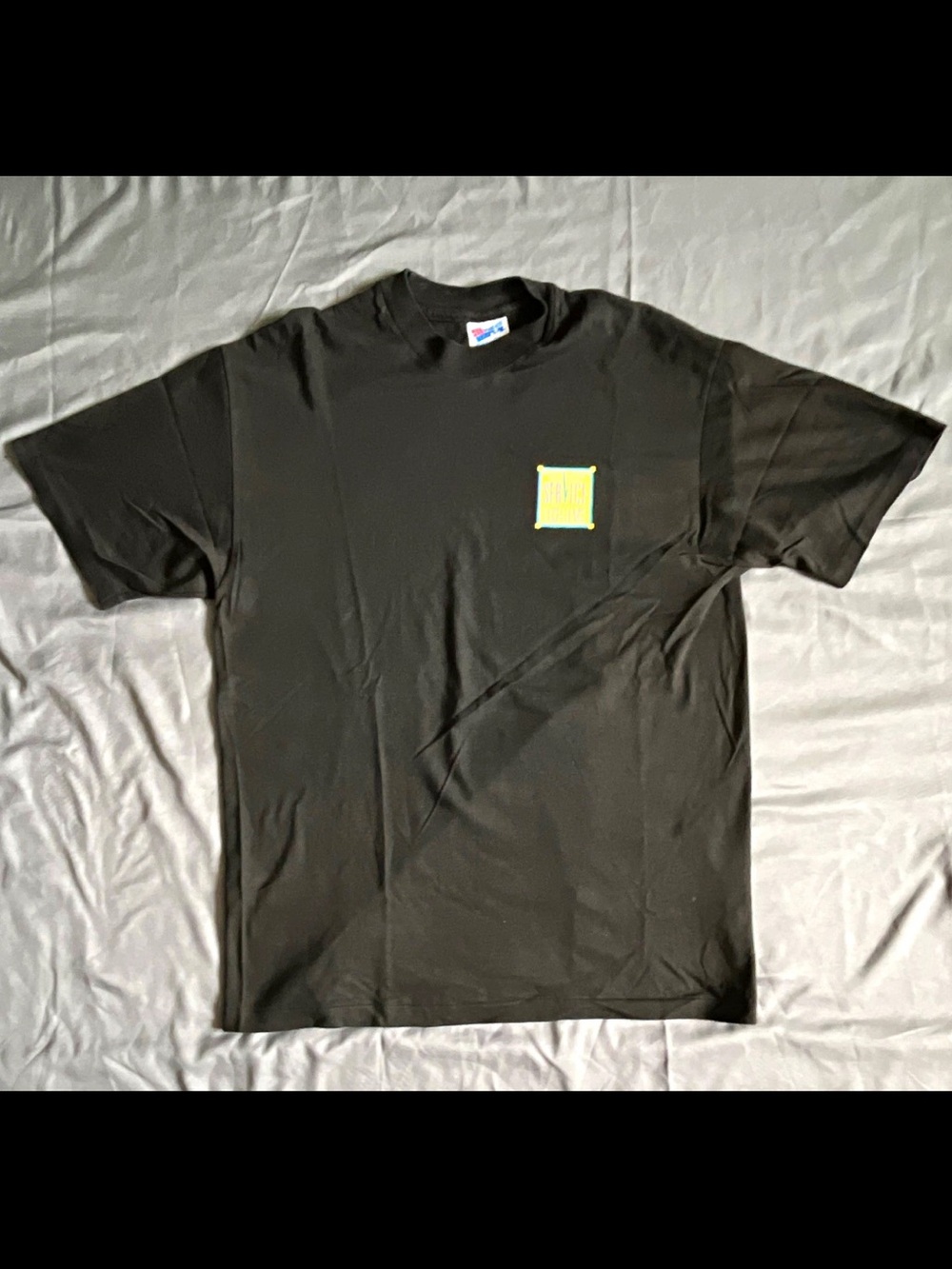 Hanes Vintage 90s Beefy-T Single Stitch Made In USA Men's L Black 100% Cotton
